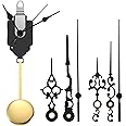 EEEKit Pendulum Quartz Clock Mechanism, Battery Tick Tock Clock Movement with 3 Pairs Hands for Clock Making Replacement