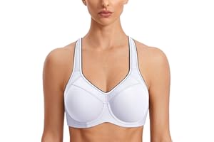SYROKAN Femme Soutien-Gorge de Sport à Armature Grand Maintien Dos Nageur