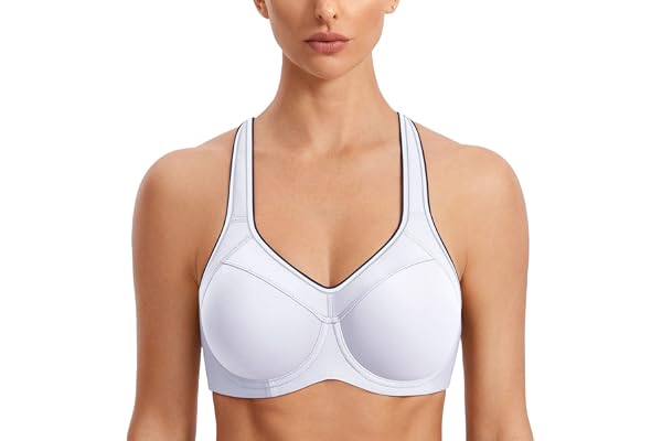 SYROKAN Femme Soutien-Gorge de Sport à Armature Grand Maintien Dos Nageur