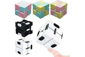 ZPSCXQ 5 Pcs Infinity Cube, Fidget Cube, Fidget Cubes For Kids, Cube Fidget Toy, For Adults & Kids For Adults Office Staff Household Playing, Toy Birthday Present Gifts(Blue, Pink, Green, Yellow, White)