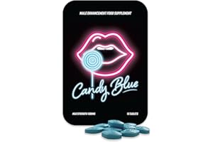 Candy Blue for Men - 10 Tablets Max Strength 1000mg - Natural Male Performance & Enhancement Booster - Energy, Stamina & Vitality Support - Fast Acting - Made in UK