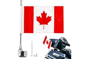 PSLER Motocykl aluminiowy tylny boczny uchwyt bagażowy antena pionowa flaga maszt do GL1800 GL1500 złoty przez wszystkie lata (Kanada)