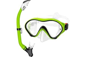 HH HHAO SPORT Snorkeling Gear for Kids with Foldable Silicone Full Dry Snorkel, Kids Snorkel Set Anti Leak Youth Junior Snorkeling Package Diving Mask Soft Tube with Mesh Bag Swimming Goggles