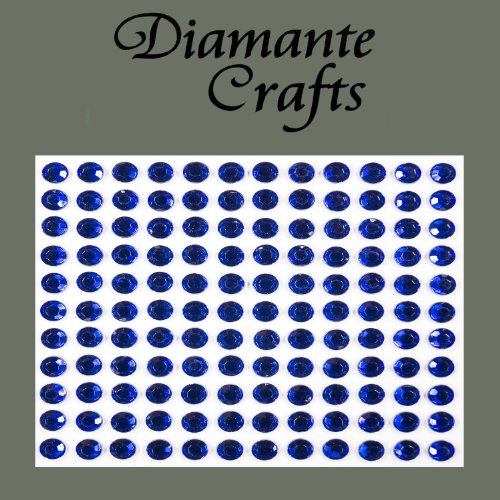 132 x 5mm Dark Blue Diamante Self Adhesive Rhinestone Body Vajazzle Gems - created exclusively for Diamante Crafts