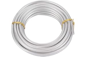 PH PANDAHALL PandaHall Fil en aluminium argenté de 6 mm pour loisirs créatifs, fabrication de bijoux et loisirs créatifs (7 m)
