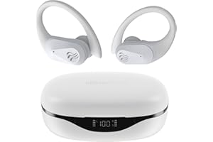 Boompods Sportpods Ocean Bluetooth Kopfhörer - Kabellos Sport-Ohrhörer mit ENC-Mikrofon, IPX4 Wasserdicht und 25 Std Akkulaufzeit, Schweißresistent In-Ear Kopfhörer für Fitness & Training, Weiß