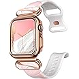 i-Blason Cosmo Luxe Case for Apple Watch Series 8/7/6/SE/5/4 [45mm/44mm/41mm/40mm], Stylish Protective Case with Adjustable Soft Strap Bands
