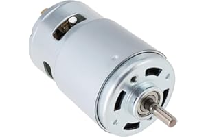 Create idea 1 Motor de CC 775 de 12V-36V 12 000 RPM Motor de Eje Redondo de Alta Potencia Y Alta Velocidad para Cortadoras de Césped con Drones Herramientas Eléctricas 98 X 42 X 5mm