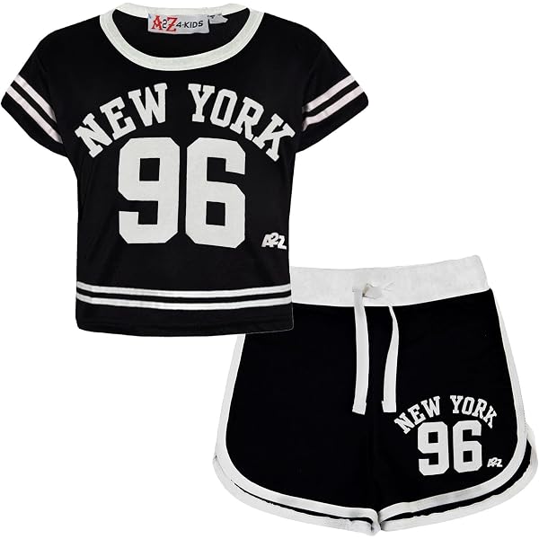 A2Z 4 Kids Girls/Boys 2-Piece Set - T-Shirt & Shorts, Short Sleeve Raglan Style 3 thumbnail image