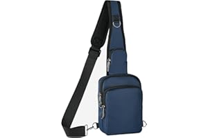 BROADREAM Sac à bandoulière avec Reißverschluss Lock & RFID-Blockierung, Petite Sacoche Poitrine Homme et femme, Sling Bag convient pour les épaules gauche et droite