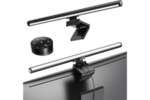 ‎DOUXLIFE Douxlife LED Monitor Light Bar mit Hintergrundbeleuchtung, USB Bürolampe mit Touch Control & Fernbedienung, 42cm Stufenlos Dimmbare Helligkeit/Farbtemperatur, Screenbar Bildschirm Lampe für PC Schwarz