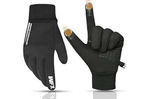 WFX Zimowe rękawiczki do biegania dla mężczyzn i kobiet, antypoślizgowe, lekkie, termiczne rękawiczki z podszewką z polaru, wiatroszczelne, ciepłe rękawiczki do jazdy na rowerze, sportu, jazdy,