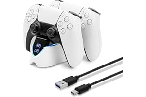 Mcbazel PS5 Edge Controller Charger, PS5 Charging Station, Fast Charging Dock for Playstation 5 Dual sense Controller