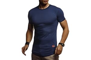 Leif Nelson T-Shirt Herren Sommer mit Rundhals-Ausschnitt, Regular Fit Herren-T-Shirt aus 100% Baumwolle, Basic Männer T-Shirt, Mens T-Shirt Kurzarm