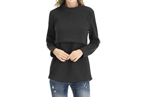 Smallshow Abbigliamento da Allattamento Invernale a Manica Lunga da Donna