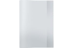 Herma 7490, copertina trasparente per quaderni, formato A4, in plastica resistente e lavabile, per scuola