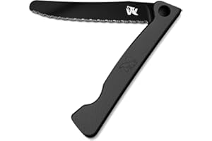 ODENWOLF W-PICNIC - Brotmesser Wellenschliff als Folding Knife - Sägemesser auch geeignet als Jausenmesser oder Brötchenmesser - Scharfes Outdoor Wellenmesser klappbar verwendbar als Picnic Messer