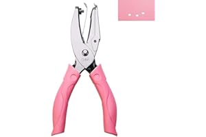 AIEX 3 mm Locher Hand Puncher mit rosa Griff zum Kraftpapier (Kreis)