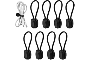 JRSHIRLEYLTD 11 bridas magnéticas para cables magnéticos ajustables, Bridas Cables Sujetacables Magnéticos, Organizador de Clips de Cables, organizador de silicona para cables, para auriculares y cargadores