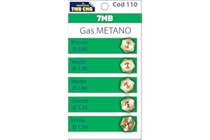 Set of 5 Piece Injectors Nozzles 7MB Methane CNG for Gas Cooker and Gas Oven for Indesit - Warranty 10 Years - MONTERAL