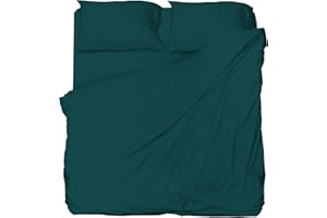 hermet Set Lenzuolo Matrimoniale Microfibra, Ottanio, Completo Letto, Lenzuolo Sopra, Lenzuolo Con Angoli, Coppia Federe, Winner