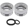 Faucet Adaptor 2PCS Aerator Connector Solid Metal Kitchen Tap Connector for Water Purifier (20mm Female to 22mm Male)