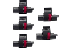 DOGEPRO 5 Unidades IR-40T Cinta de tinta, ABS POM Cinta Rodillo de Tinta para Calculadora Impresora Máquina de Escribir IR-40T - Negro/Rojo #4191A001