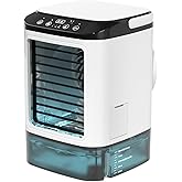 Air Cooler, Mini Portable Air Conditioner Fan,Noiseless Evaporative Air Humidifier,Air Con Unit,3 in1 Desk Air Cooler 3 Wind 