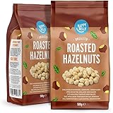 Marchio Amazon - Happy Belly Nocciole tostate e non salato, 2 Confezioni da 500g