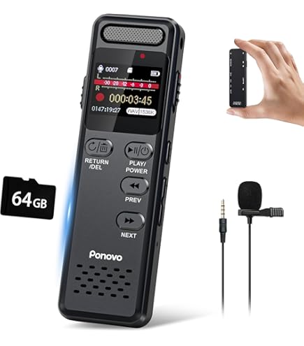 1536 kbps spraakrecorder met één knop met afspelen en