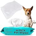 WINSOME Pet Wipes for Dogs Paw Cleaner and Cat Cleaning Wipes – Pack of 60 Wipes Moisturized & Antibacterial Grooming Wipes for Dogs with Vitamin E (Pack of 60 Wipes)