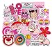 Produktbild WayOuter Aufkleber Pack 100 Stücks Rosa Mädchen Wasserdicht Vinyl Stickers Graffiti Decals Stickerbomb für Auto Motorräder Fahrrad Skateboard Snowboard Gepäck Laptop MacBook Computer