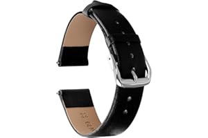 Amaxiu Bracelet de montre vintage universel en cuir de veau souple avec boucle en acier inoxydable, 18 mm/20 mm/22 mm