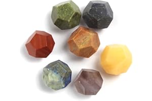 Jet International Fantastique Chakra Gemstone Dodécaèdre Ensemble Géométrie Platonique Solide Air Sacré Eau Terre Feu Hexagone Tétraèdre Hexaèdre Icosaèdre Carré Octaèdre Pentagone Etoile