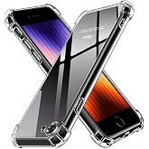 Apple iPhone SE 2 2020 ile Uyumlu Kapak Kamera Korumalı Antişok Airbag K&ouml;şe Korumalı Silikon Şeffaf Kılıf