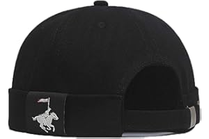 YAMEE Dockercap Berretto Docker da Uomo Berretto da Portuale Cappellino da Portuale Brimless Hat cap Beanie Cappello Rolled Cappello da Marinaio Unisex Skullcap Regolabile (56-58cm)