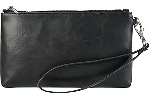 DingGuagua Pochette in Pelle PU Pochette Donna da Polso Borsello Portafogli Borsette per Lavoro Viaggio Casual Ufficio Borsa