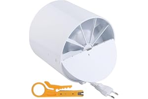 HTTYHT Abluftventilator Kanal Rohrventilator 150mm inkl. Rückstauklappe Badlüfter 130m³/h 34dB Leise Rohrlüfter Inline-Kanalventilator Rauchabzug Lüfter Rohreinschublüfter Für Bad WC Küche Garage