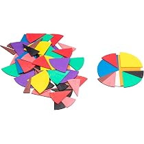 WISSNER Aktiv Lernen Juego De Fracciones Redondas, 10 Cm, 71 Piezas De RE-Plastic, Para Aprender Matemáticas A Partir De 4 Años