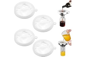 Zyluniy 4 Pezzi Filtro a Setaccio in Nylon per Alimenti, Filtro per Alimenti, Filtro Olio Oliva, 200/300/400/450 Mesh, per Filtrare Succo, Vino, Latte, caffè