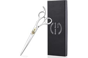 Dream Reach tijeras peluquería canina - 7'' tijeras rectas profesionales de acero inoxidable 440C de Japón, para Cortar Pelo de Perro Gato Mascota