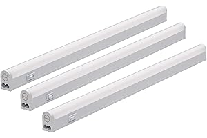OKTAPLEX LIGHTING Oktaplex Riga Conjunto de 3 luces LED para montaje bajo gabinete de cocina, 54 cm, luz neutral blanca 4000K, tira de LED 230V ampliable, tira de LED 840 lúmenes 8,8W con interruptor