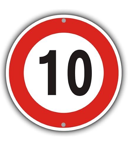 Aufkleber '12 Km/h' Geschwindigkeitsschild – Selbstklebend Gemäß StVZO §58, Größe 30 Cm (Made In Germany)