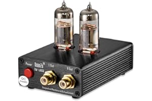 DollaTek Tubo de vacío Record Player MM Pre-Amplificador de Phono Hi-Fi Audio Estéreo Phonograph Pre Amp, Mini pre amplificadores de Phono Stage para giradiscos