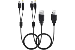 Mcbazel Confezione da 2 cavi di ricarica PSP, cavo di ricarica USB portatile 2 in 1 e cavo dati Compatibile con Sony PSP 1000/2000/3000, Supporta Controller PS3