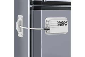 WILNIRY Verbesserte Kühlschrank Kombinations Schloss – Kühlschrankschlösser mit Veränderbarem Passwort für Kinder und Kleinkinder, Sicherheitsschloss, Schubladen und Fenster (C-1 Stück Weiß)