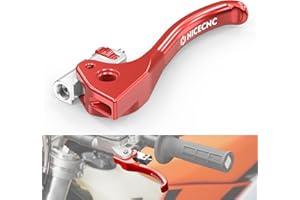 NICECNC Shorty Kupplungshebel Kompatibel mit 125-450 MC/EX 125/250/250F/300/350F/450F 2021-2023, Kompatibel mit 250-501 TE/FE 2014-2016, 250-450 TC/FC 2014-2015, Rot, siehe Passform