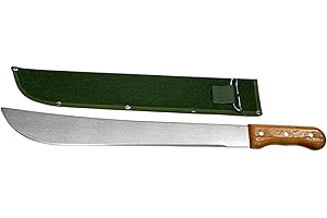 G.L.D. FORNITURE Machete con manico in legno e fodero in tela rinforzata 45 cm