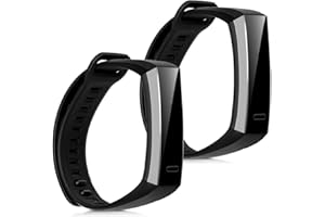 kwmobile Bracelet compatible avec Huawei Band 2 / Band 2 Pro bracelet - 2x bracelet de rechange en silicone pour fitness tracker