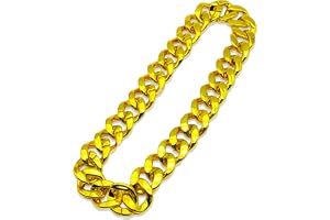 Guldkedja för män, hiphop, kubanskt halsband, falsk plast, för rappare, cosplay, halloween, karneval, temafest, 70 cm